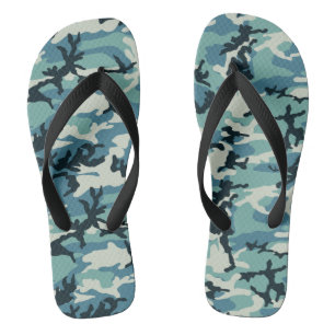 Winter Camo Pattern Flip Flops