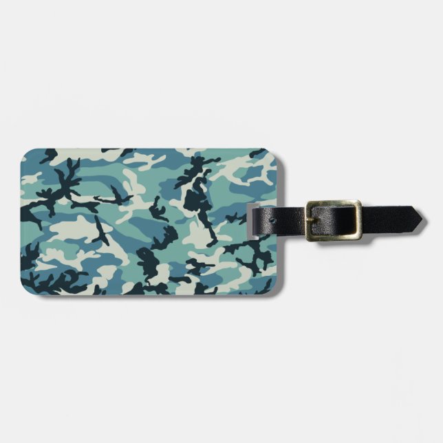 Winter Camo Pattern Luggage Tag (Front Horizontal)