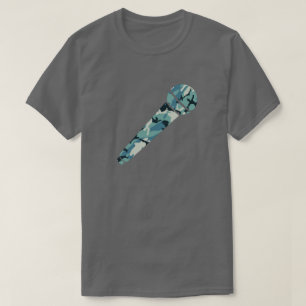 Winter Camo Pattern Microphone T-Shirt