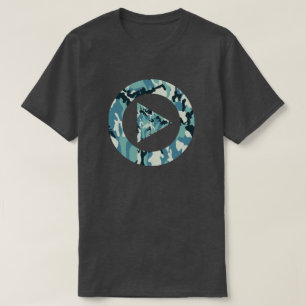 Winter Camo Pattern Press Play T-Shirt