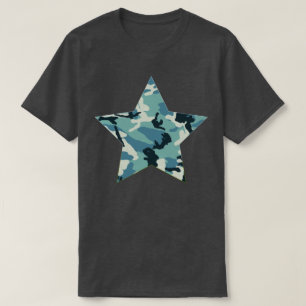Winter Camo Pattern Star T-Shirt