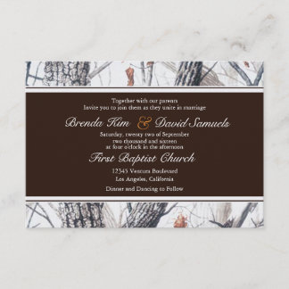 Winter Camo Wedding Invitation