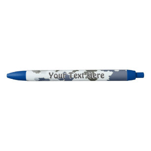 Winter Camouflage Blue Ink Pen