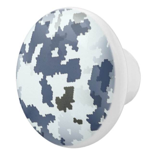 Winter Camouflage Ceramic Knob (Right)