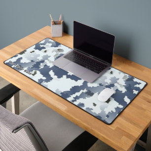 Winter Camouflage Desk Mat