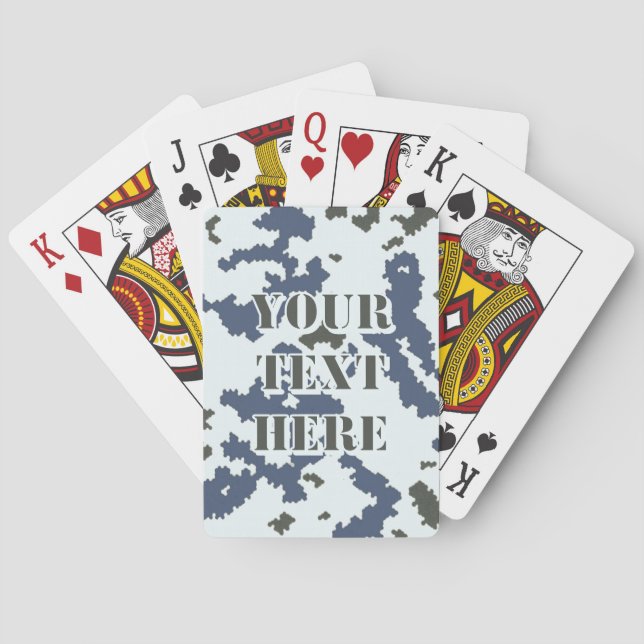 Winter Camouflage Playing Cards (Back)