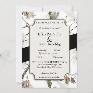 Winter Camouflage Wedding Invitation