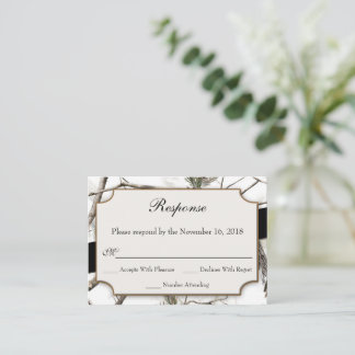 Winter Camouflage Wedding Small RSVP Cards