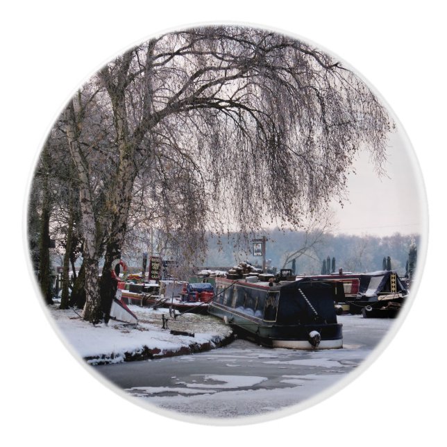 WINTER CANAL CERAMIC KNOB (Front)
