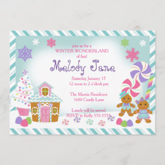 Winter Candy Land Invitation