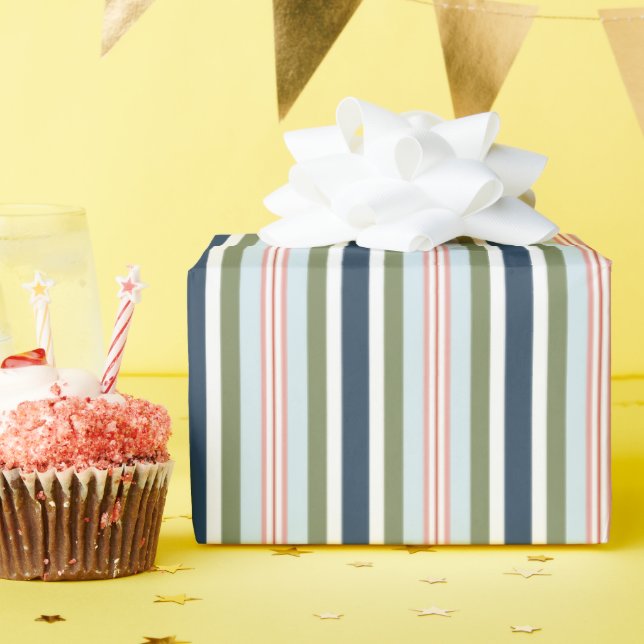 Winter Candy Stripe Gift Wrap (Birthday Party)