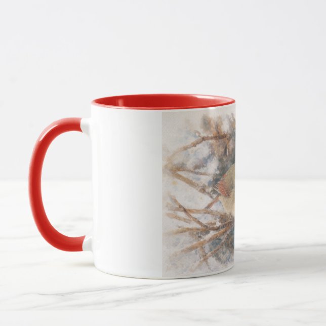 Winter Cardinal Mug (Left)
