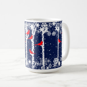 Winter Cardinal Scene Coffee Mug