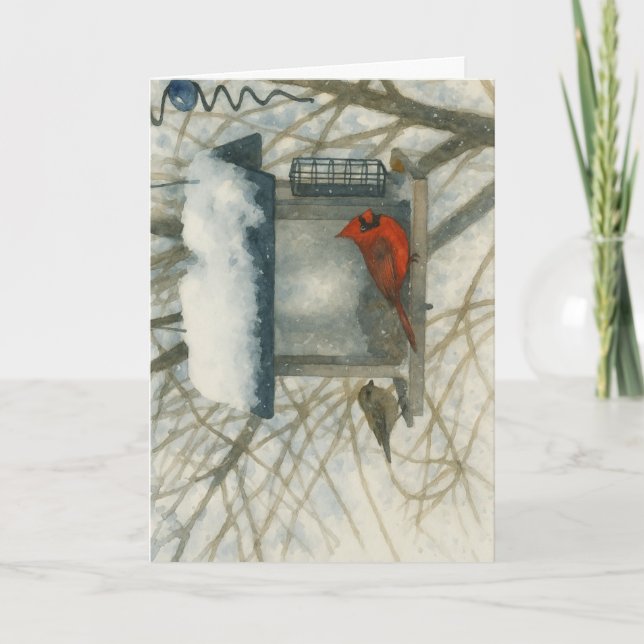 Winter Cardinal Watercolor_2 Card (Front)