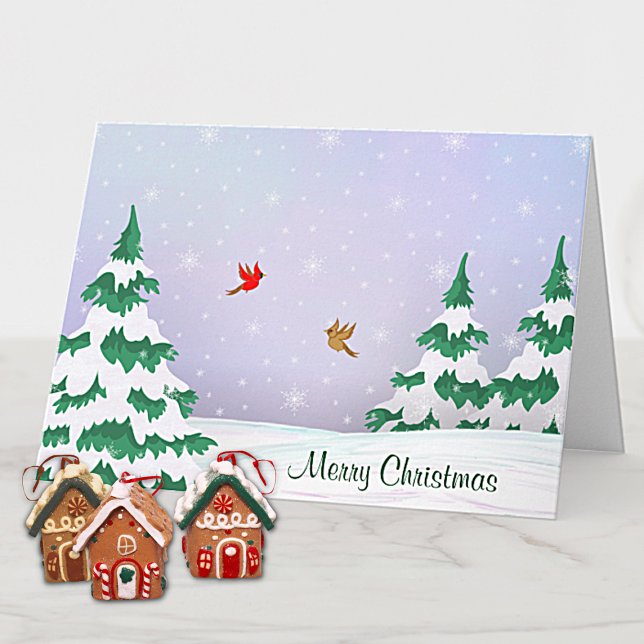 Winter Cardinals Christmas Greeting Holiday Card (Creator Uploaded)