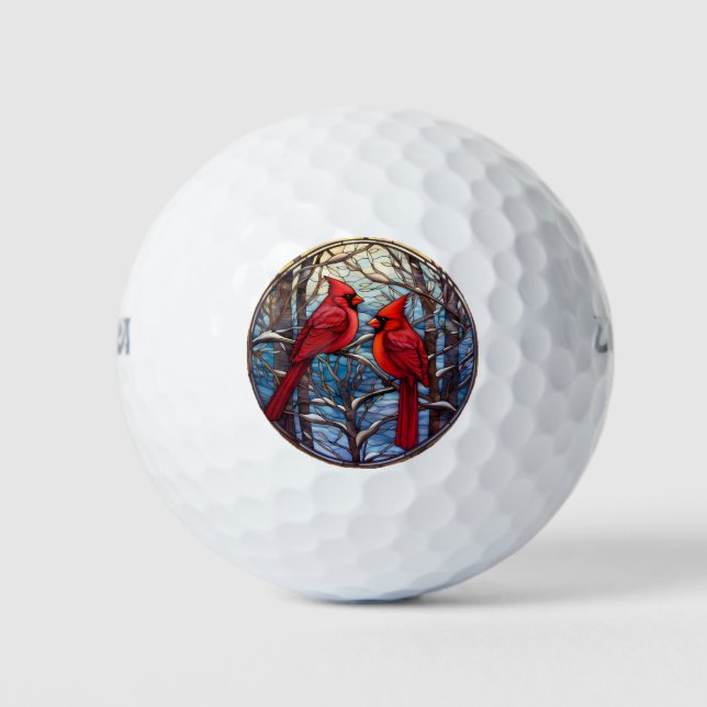 Winter Cardinals Golf Balls (Front)