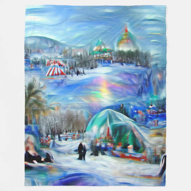 Winter Carnival  Fleece Blanket (Front)