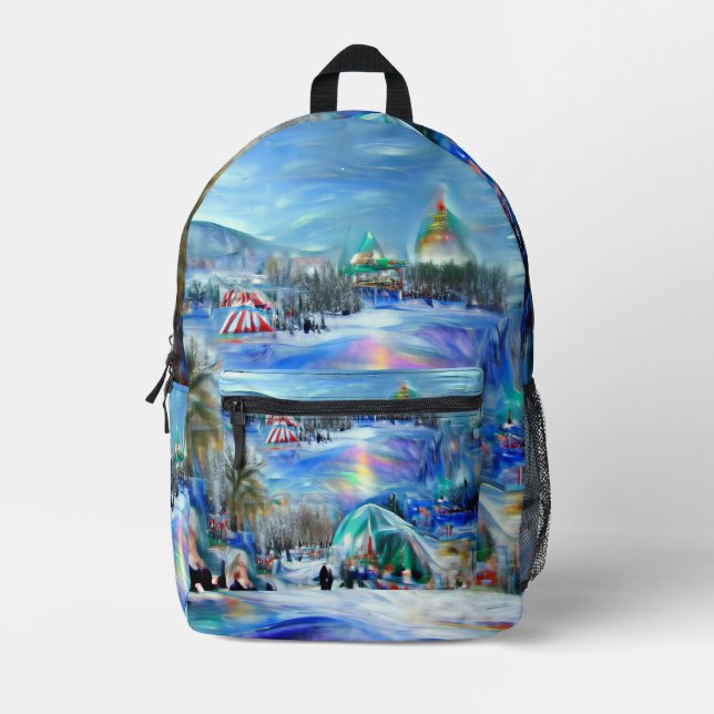 Winter Carnival  Printed Backpack (Front)
