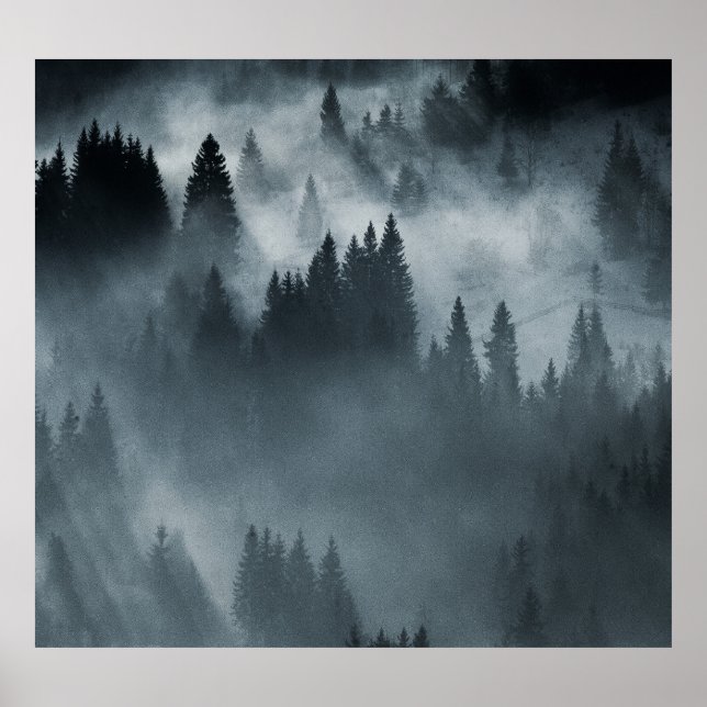 Winter Carpathian: Sunrise Mountain Landscape Poster (Front)