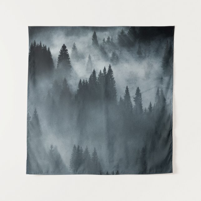 Winter Carpathian: Sunrise Mountain Landscape Tapestry (Front)