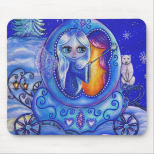 Winter Carriage Ride Fairy Mousepad