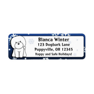 Winter Cartoon Bichon Frise