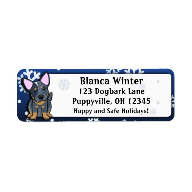Winter Cartoon Blue Heeler (Front)