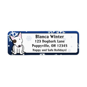 Winter Cartoon Bull Terrier