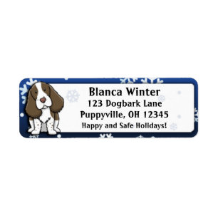Winter Cartoon English Springer Spaniel