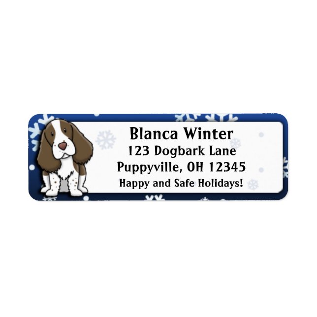 Winter Cartoon English Springer Spaniel (Front)