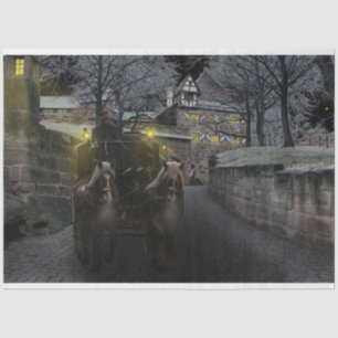 winter castle tissue paper