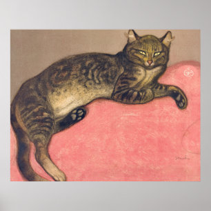 Winter: Cat on a Cushion by Theophile Steinlen Poster