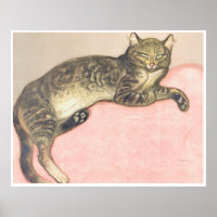 Winter: Cat on a Cushion by Theophile Steinlen