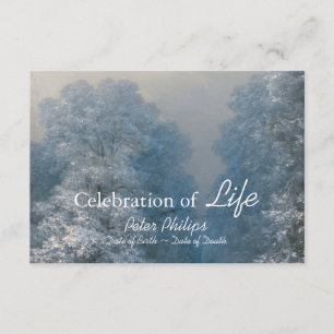 Winter Celebration Of Life Funeral Announcement