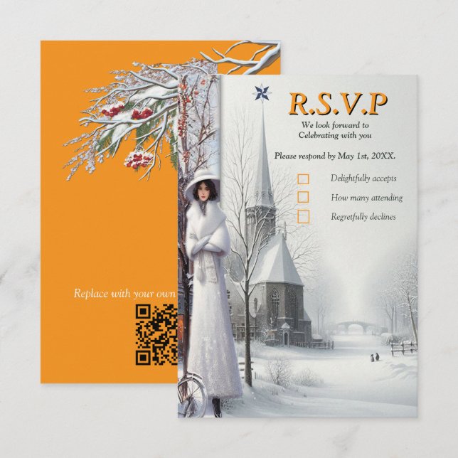 Winter Celebrations in Amsterdam RSVP Card (Front/Back)