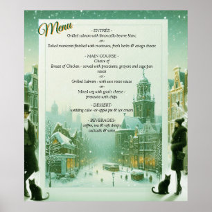 Winter Celebrations in the Snow, with Kittens Poster