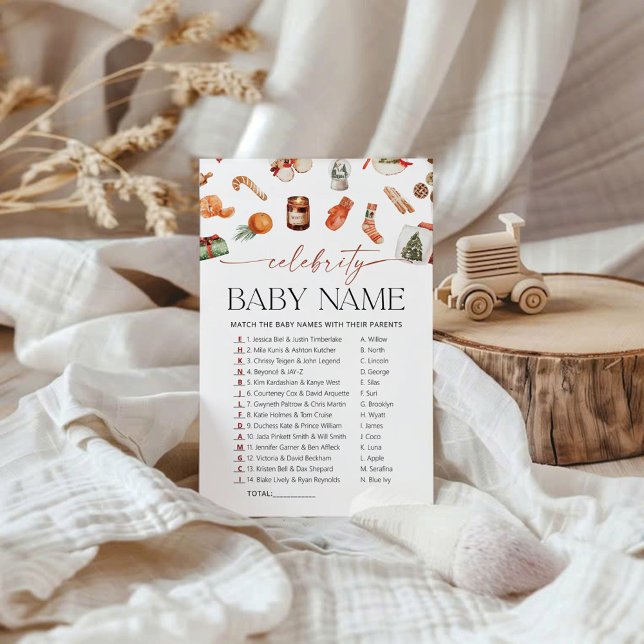 Winter Celebrity Baby Name Game (Creator Uploaded)