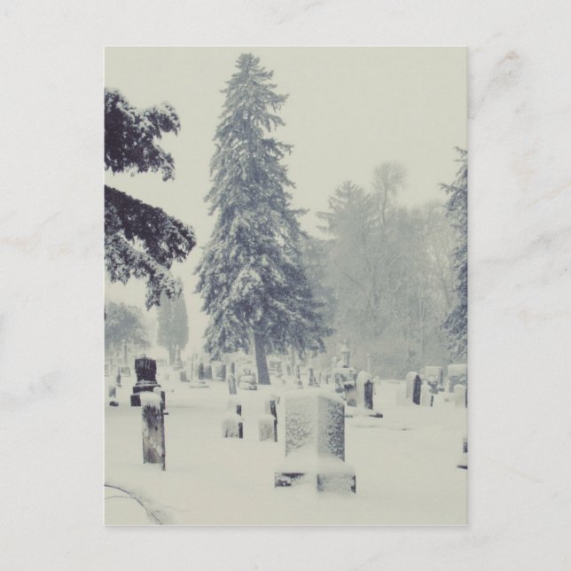 Winter Cemetery Postcard (Front)