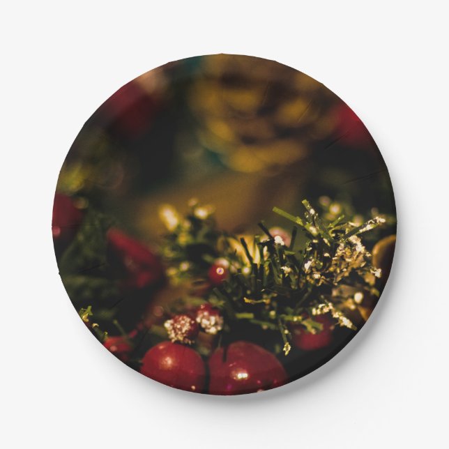 Winter Centerpiece Paper Plates by RoseWrites (Front)