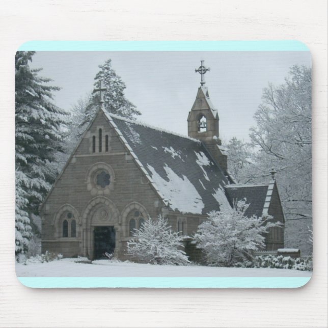 Winter Chapel Mouse Mat (Front)