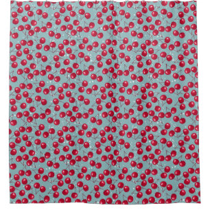 Winter cherry.  shower curtain