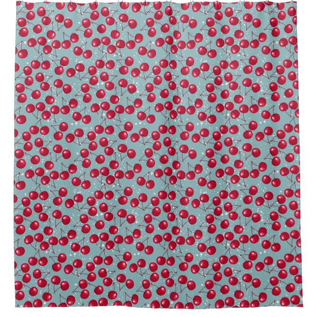 Winter cherry.  shower curtain (Front)