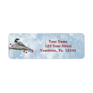 Winter Chickadee Address Label