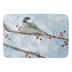 Winter Chickadee Bath Mat