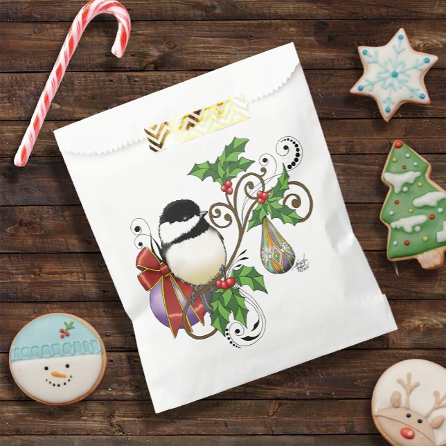 Winter Chickadee Christmas Favour Bags (Creator Uploaded)