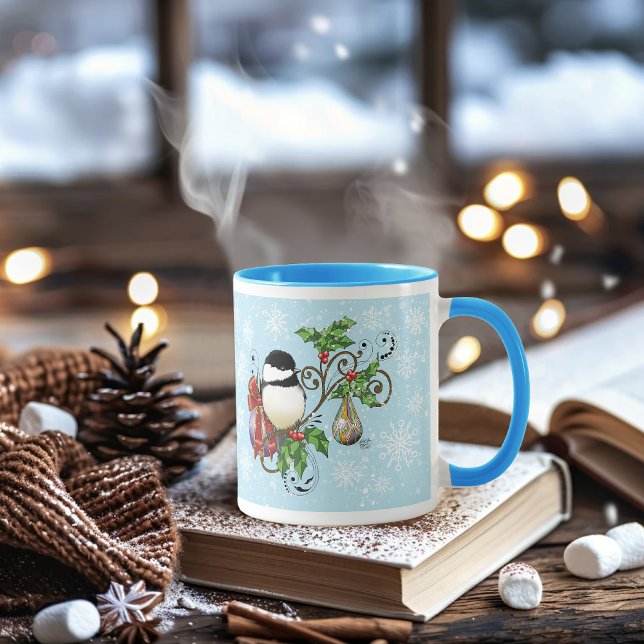 Winter Chickadee Christmas Mug (Creator Uploaded)