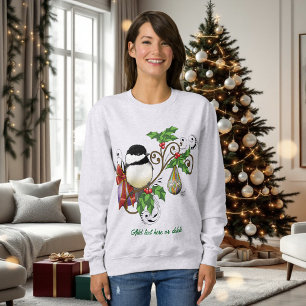Winter Chickadee Christmas Sweatshirt