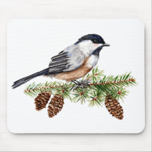 Winter Chickadee Mouse Mat