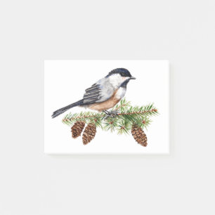 Winter Chickadee Post-it Notes