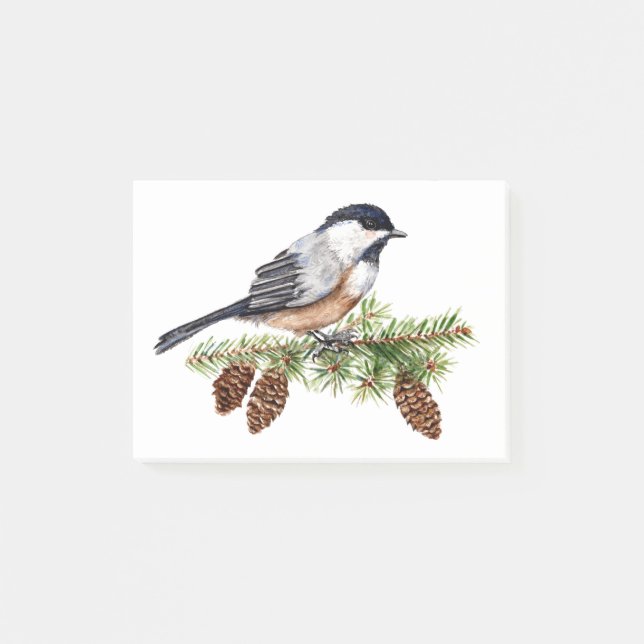 Winter Chickadee Post-it Notes (Front)